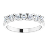 Platinum 1/2 CTW Natural Diamond Seven-Stone Anniversary Band