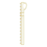 14K Yellow 5/8 CTW Natural Diamond Cross Pendant