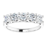 Platinum 1 CTW Natural Diamond Anniversary Band