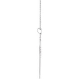 14K White Cross 18" NEcklace