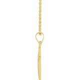 14K Yellow Cross 18" Necklace