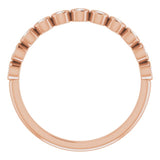 14K Rose 1/5 CTW Natural Diamond Anniversary Band