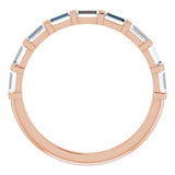 14K Rose 5/8 CTW Natural Diamond Anniversary Band
