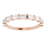 14K Rose 5/8 CTW Natural Diamond Anniversary Band