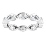 Platinum 3/4 CTW Natural Diamond Eternity Band Size 7
