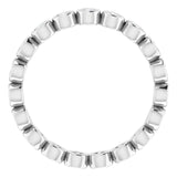 14K White 3/8 CTW Natural Diamond Eternity Band Size 7
