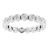 14K White 3/8 CTW Natural Diamond Eternity Band Size 7