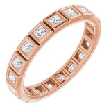 14K Rose 5/8 CTW Natural Diamond Eternity Band Size 7