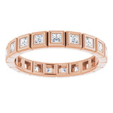 14K Rose 5/8 CTW Natural Diamond Eternity Band Size 7
