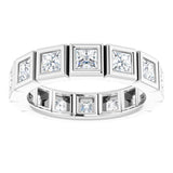 Platinum 1 1/2 CTW Natural Diamond Eternity Band Size 7
