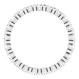 14K White 3/4 CTW Natural Diamond Eternity Band Size 7
