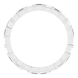 14K White 1/3 CTW Natural Diamond Eternity Band Size 7