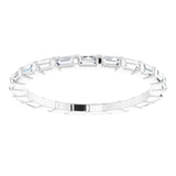 14K White 1/3 CTW Natural Diamond Eternity Band Size 7