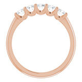 14K Rose 1/2 CTW Natural Diamond Anniversary Band