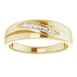 14K Yellow 1/6 CTW Natural Diamond Band