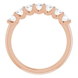 14K Rose 5/8 CTW Natural Diamond Anniversary Band