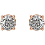 14K Rose Gold 1 1/2 CTW Natural Diamond Earrings
