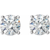 14K White 2 CTW Natural Diamond Cocktail-Style Earrings