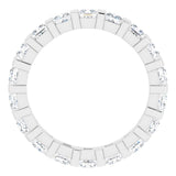 14K White 1 5/8 CTW Natural Diamond Eternity Band Size 5