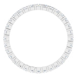 14K White 3/4 CTW Natural Diamond Eternity Band Size 6