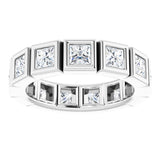 Platinum 2 CTW Natural Diamond Eternity Band Size 6