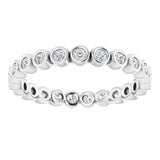 14K White 1/3 CTW Natural Diamond Eternity Band Size 6