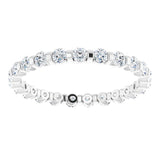 14K White 3/4 CTW Natural Diamond Eternity Band Size 6