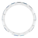 14K White 5/8 CTW Natural Diamond Eternity Band Size 6