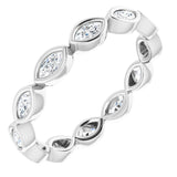 Platinum 1/2 CTW Natural Diamond Eternity Band Size 6