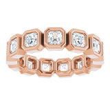 14K Rose 2 CTW Natural Diamond Eternity Band Size 6