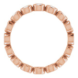 14K Rose 3/4 CTW Natural Diamond Eternity Band Size 6