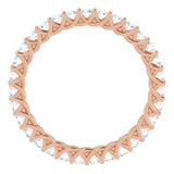 14K Rose 9/10 CTW Natural Diamond Eternity Band
