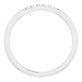 Platinum .07 CTW Natural Diamond French-Set Anniversary Band