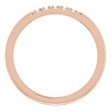 14K Rose 1/10 CTW Natural Diamond French-Set Anniversary Band