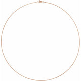14K Rose 1 mm Wheat 20" Chain