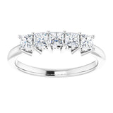 14K White 5/8 CTW Natural Diamond Anniversary Band