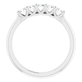 14K White 3/8 CTW Natural Diamond Anniversary Band