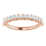 14K Rose 3/4 CTW Natural Diamond Anniversary Band