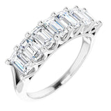 14K White 2 1/2 CTW Natural Diamond Anniversary Band