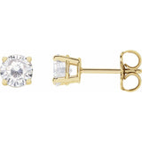 14K Yellow Gold 5 mm Stuller Lab-Grown Moissanite Earrings