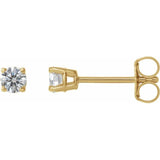 14K Yellow Gold 1/4 CTW Natural White Diamond Earrings