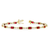 14KT Gold Ruby Bracelet