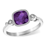 14KT Gold Ladies Amethyst Fashion Ring