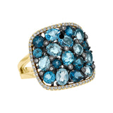 14KT Gold Ladies Blue Topaz Fashion Ring