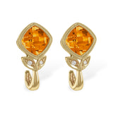 14KT Gold Citrine Earrings
