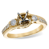 14KT Gold Diamond Semi-Mount Engagement Ring