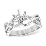 14KT Gold Diamond Semi-Mount Engagement Ring