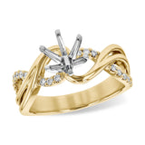 14KT Gold Semi-Mount Engagement Ring