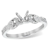 14KT Gold Diamond Semi-Mount Engagement Ring