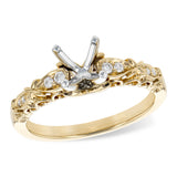 14KT Gold Semi-Mount Engagement Ring